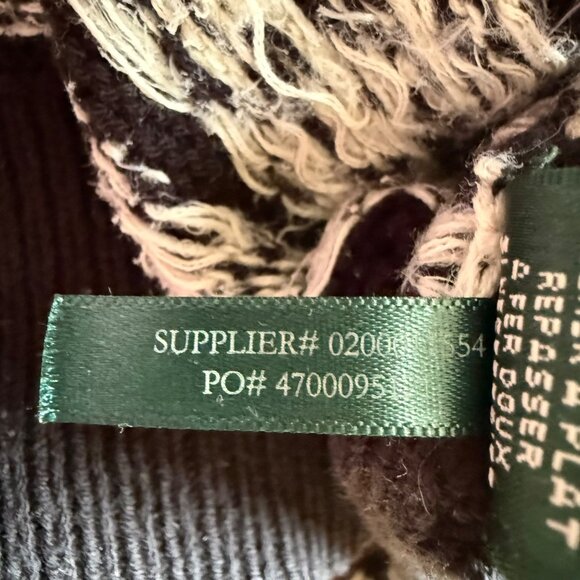 Fair Isle Lauren Ralph Lauren Active Size XL Black White Full Zip Cardigan - Picture 10 of 13